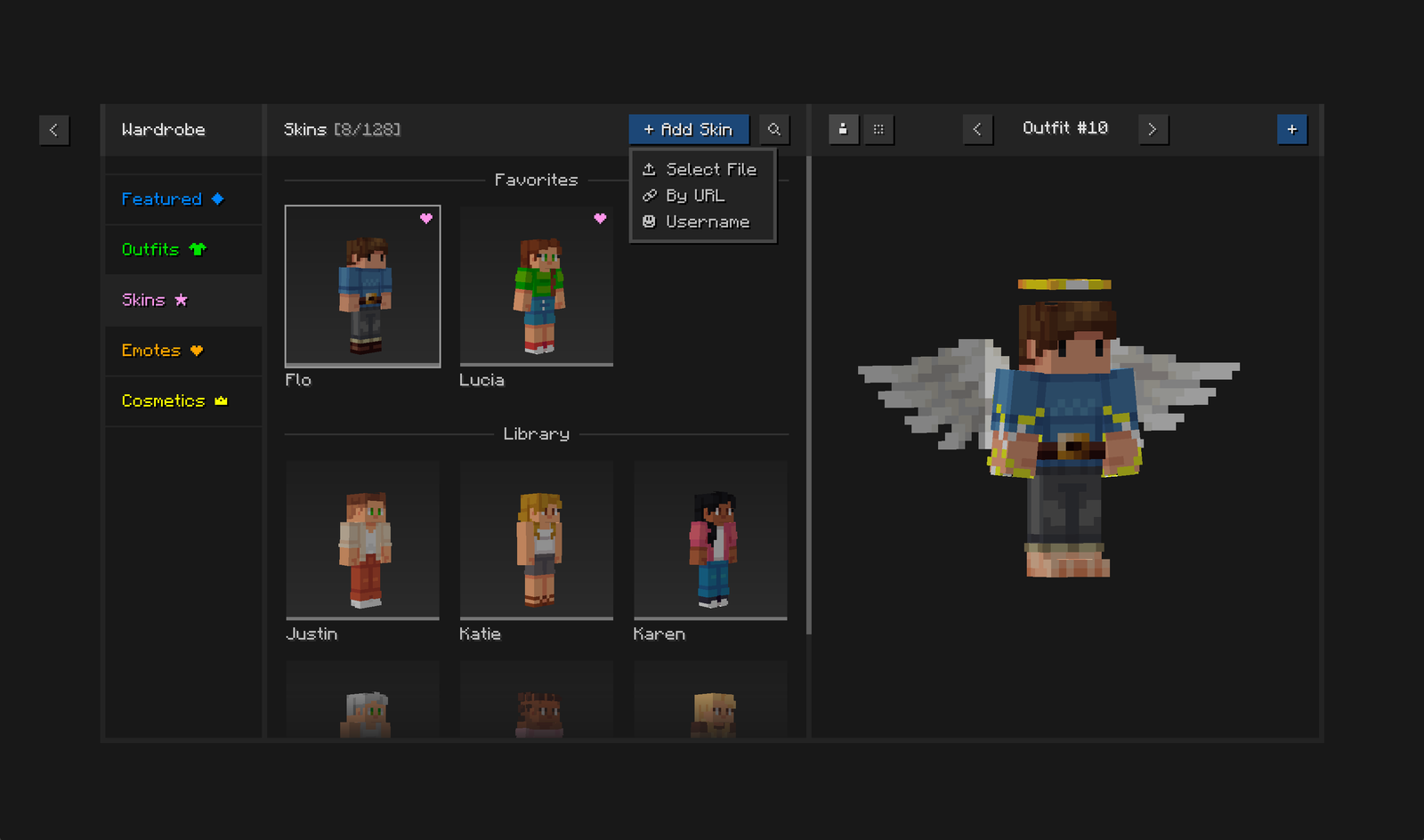 Add Minecraft skins to the Essential Mod skin library