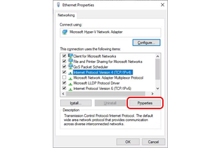 Open TCP/IPv4 properties menu