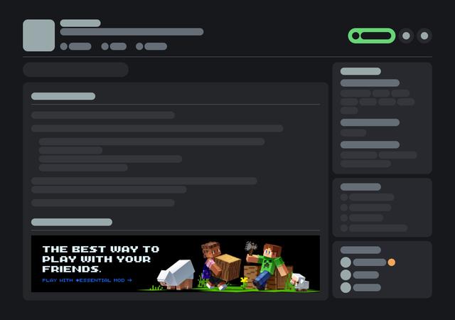 Example of partner banner on mod download pages