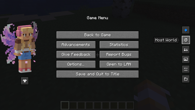 Essential Mod’s Minecraft hosting settings menu