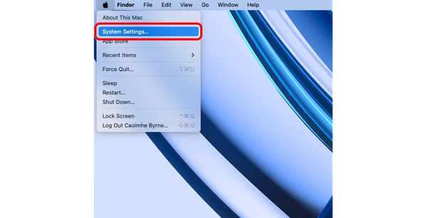 Open settings application